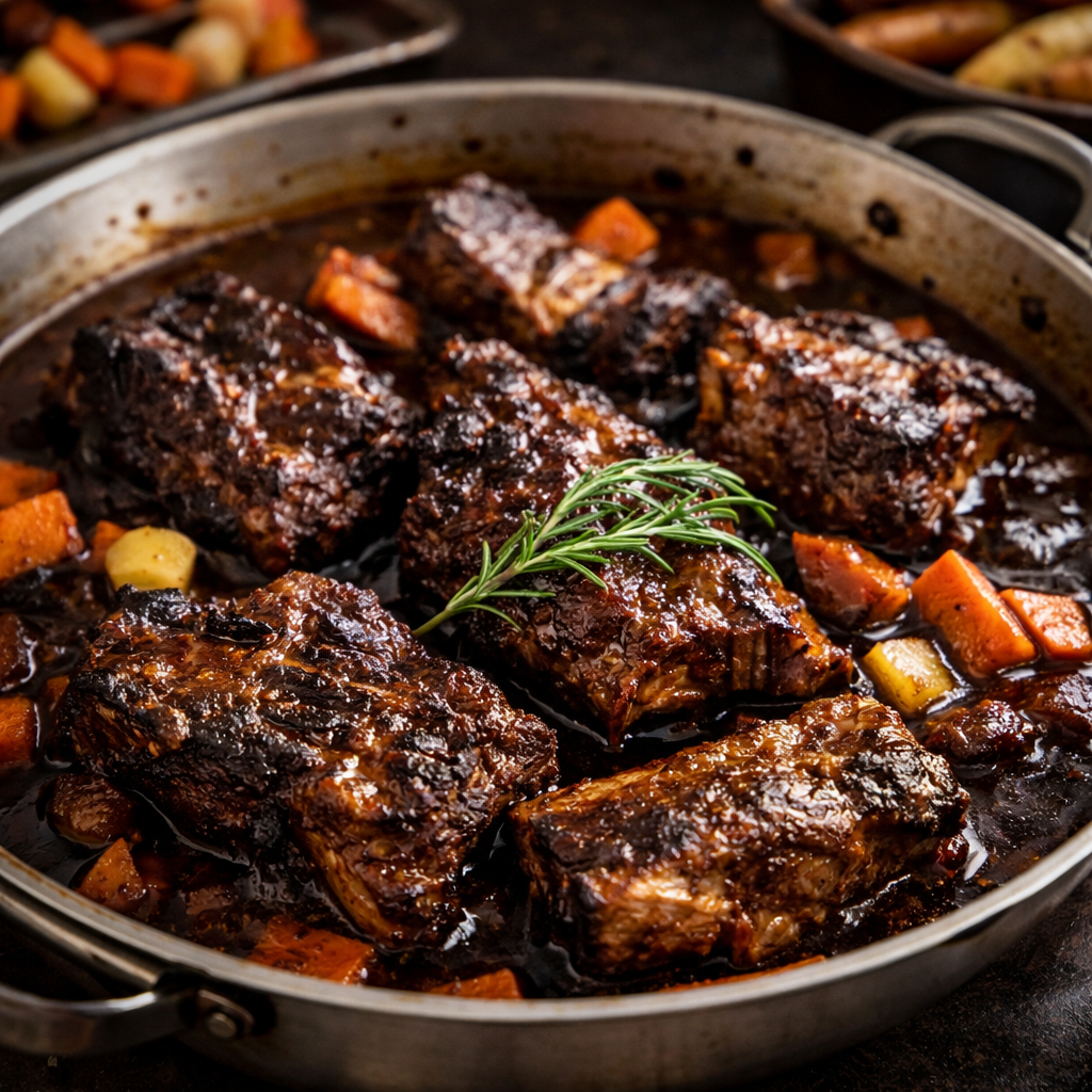 Winter menu catering slow braised short rib