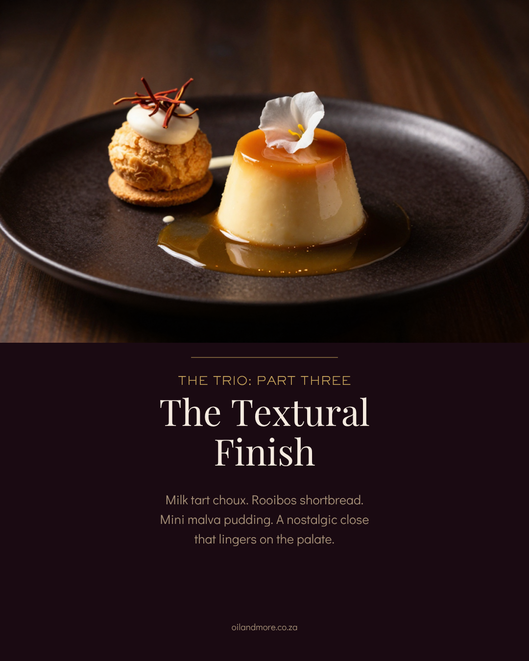 South African inspired pastry dessert with nostalgic flavours